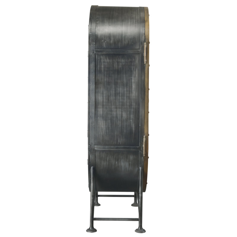 Rustic Modern Wine & Bar Accent Cabinet with LED Lighting