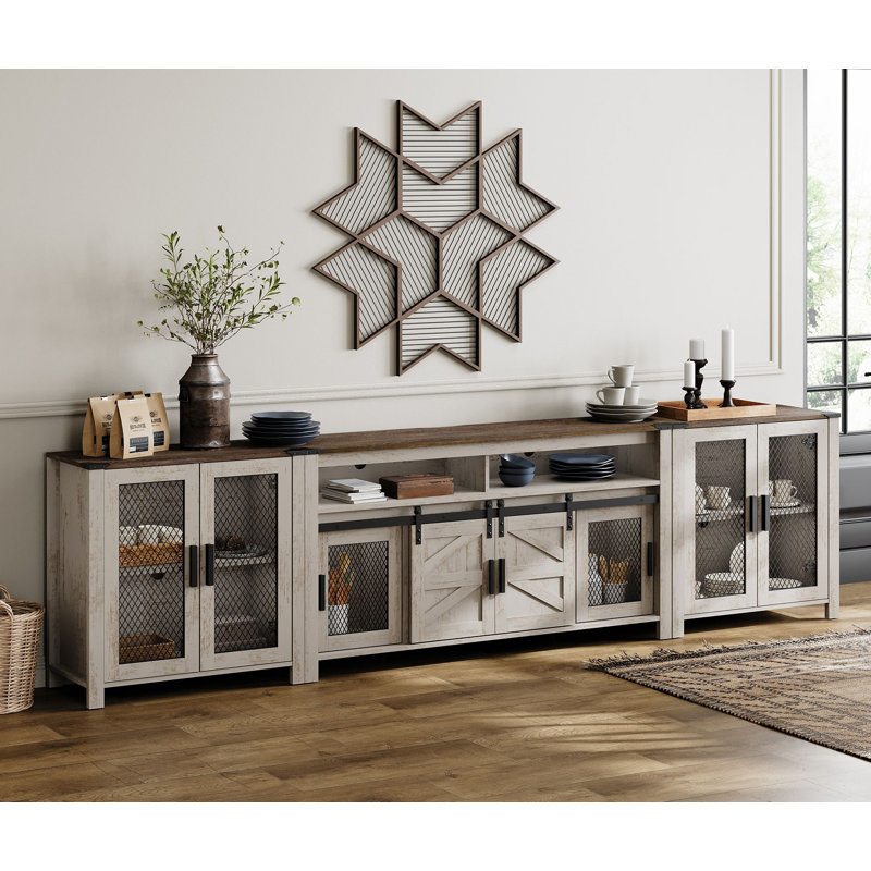 Kitchen Sideboard Stand Set With Door Storage, Brown