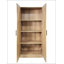 Armoire de rangement polyvalente en chêne Modex avec tablettes réglables et portes à fermeture douce pour une organisation polyvalente-515078310