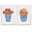 «Sweet Peony I» par Vincent Van Gogh, ensemble de 2 reproductions d'art encadrées-988881498-1060886537-1060886539