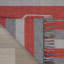 Tapis gris / rouge tissé à la main Clarkton-645812448