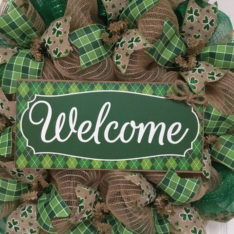 Couronne de la Saint-Patrick avec bienvenue irlandaise