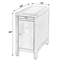 Nora 12 in. W Wood 1 Door End Table with Pull-Out Tray-2070558786