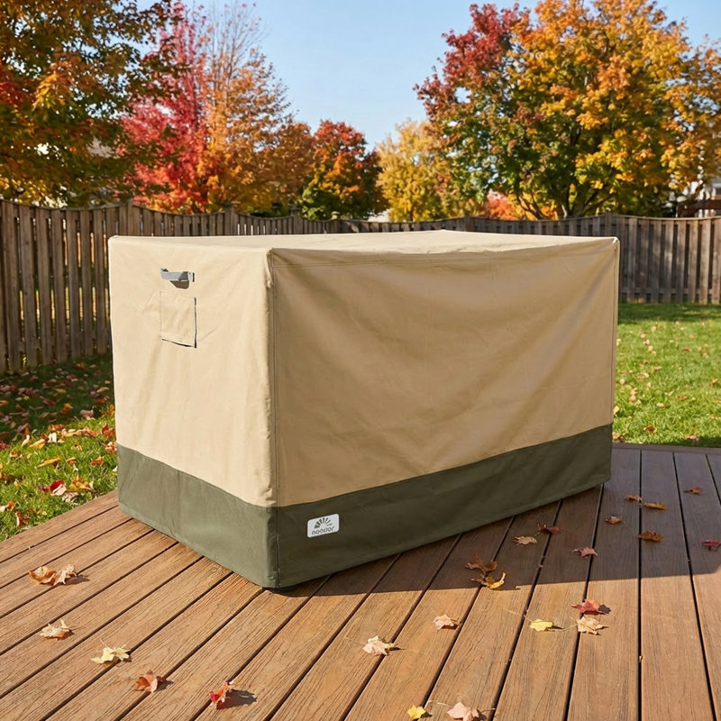 Housse pour causeuse de patio robuste Aoodor, Beige / vert - l 58 po x P 38 po x H 36 po