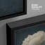Œuvre de décoration murale minimaliste de tons bicolores bleu marine foncé 2-98126415-98126416