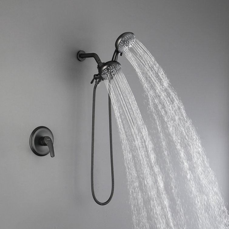 Dual Shower Faucet Set with Valve High Pressure 2 in 1 Shower Combo Set Shower System with Handheld