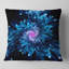 Fleur bleue fractale avec particules brillantes - coussin imprimé floral-29892947-29896393