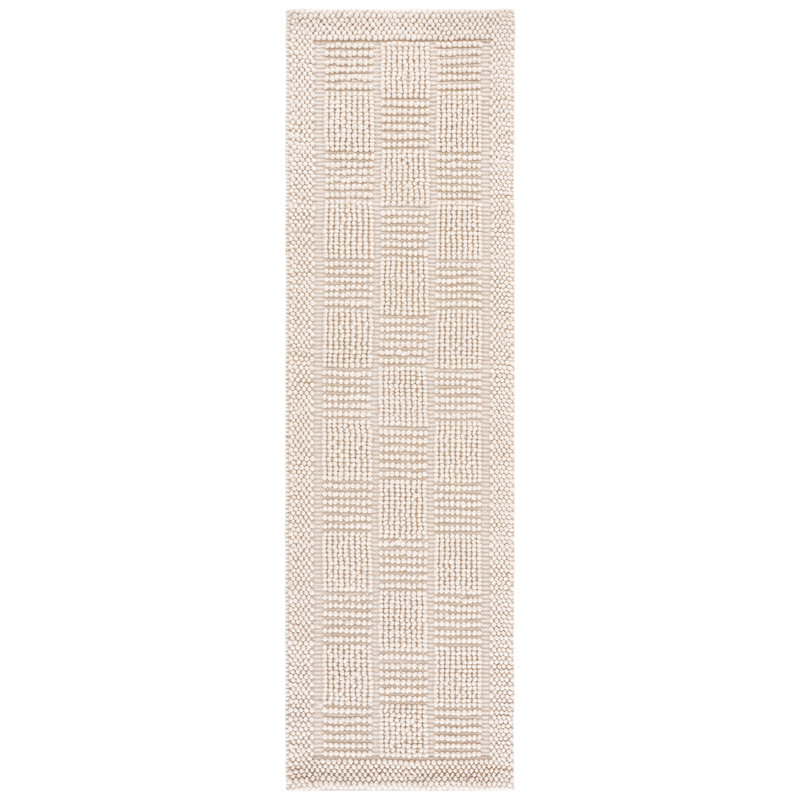 Natura Hand Woven Wool; Cotton; Recycled P.E.T Solid Color Indoor Rug, Runner 2'3" x 8'