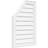 Half Octagon Top Left Surface Mount Functional Brickmould Frame PVC Gable Vent-43319059