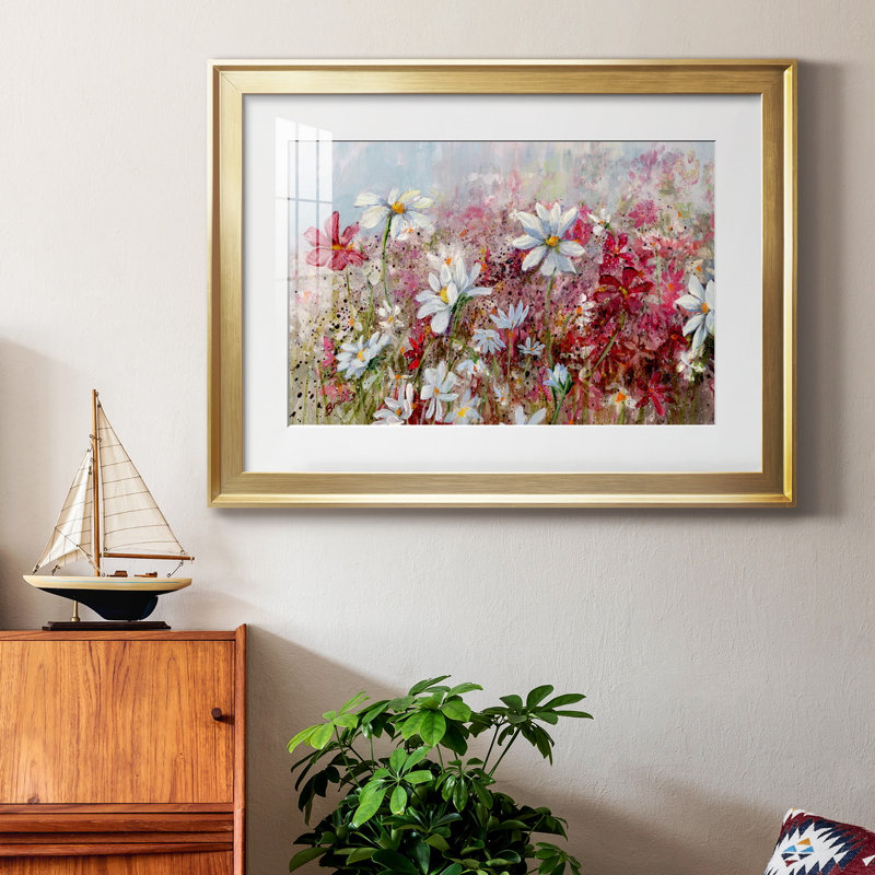 Wildflower France, reproduction encadrée de qualité supérieure - prête à être accrochée, H 18,5 po x l 24,5 po x P 1 po, Or
