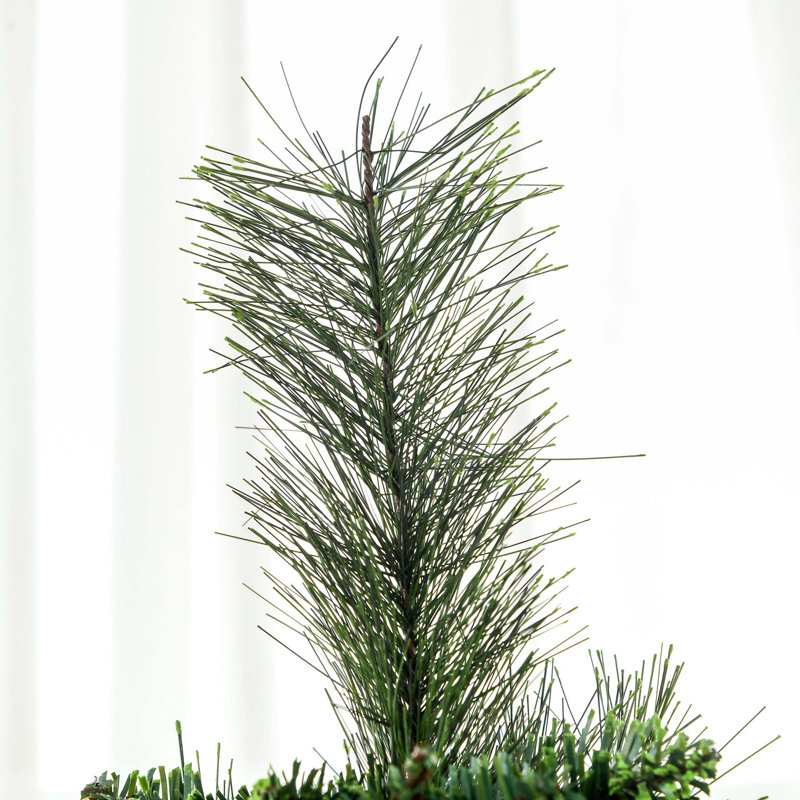 Grand arbre de Noël à aiguilles en bois avec 618 branches et base en acier, 7.5'