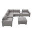 Canapé modulaire de 104 po avec plateau en acrylique-1872897378