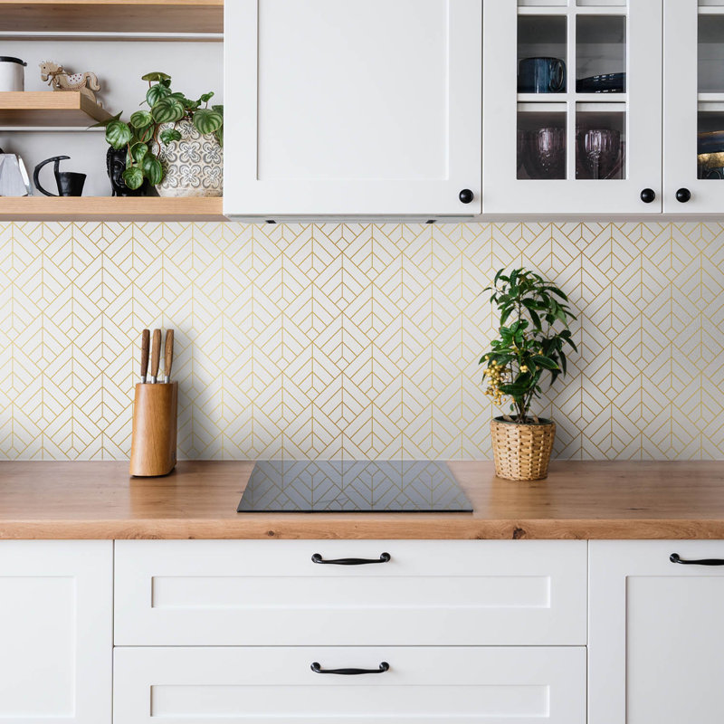 Soila 50 x 100 cm PVC Metro Tile in White