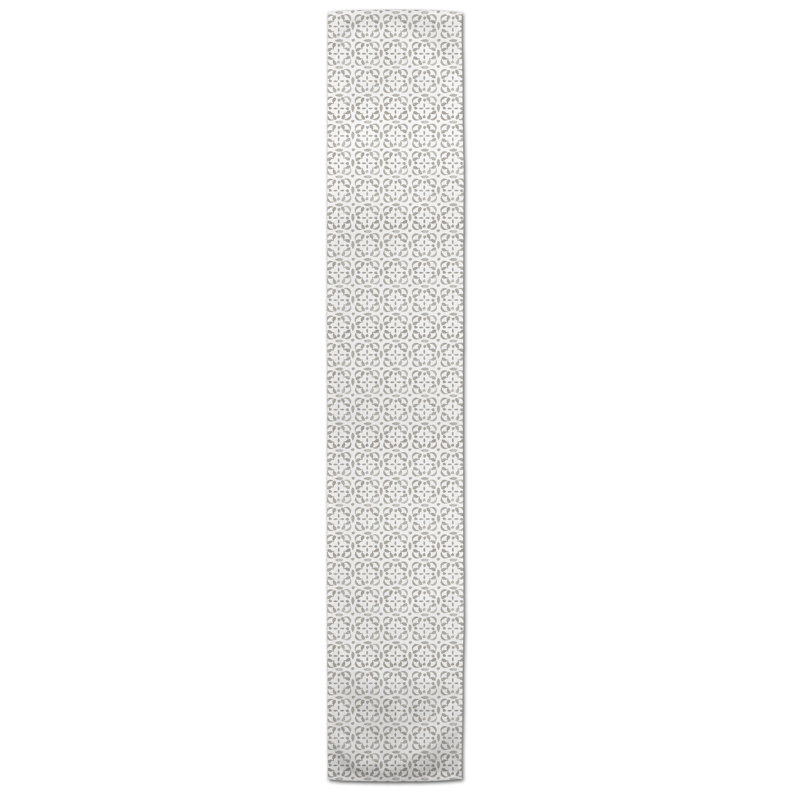 Milligan Tile Table Runner, 90" x 16", Khaki