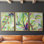 Bright Tropical Abstraction I - Toile tendue avec châssis sur mesure - 3 pièces