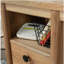 Bureau rétro avec design minimaliste, finition brune