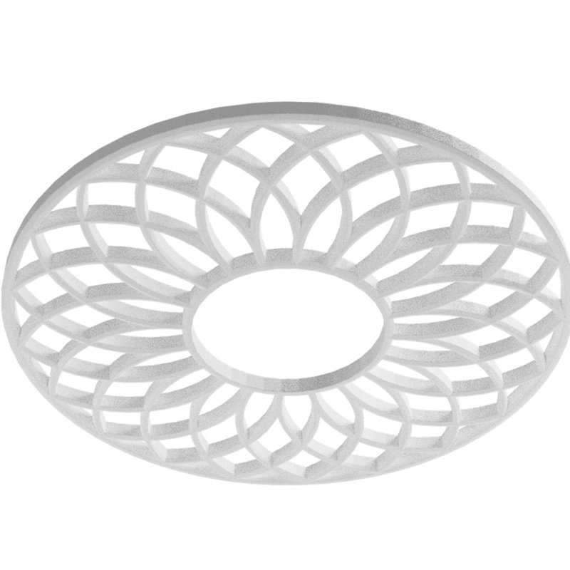 Médaillon de plafond 28 po x 28 po x P 9 5/8 po x P 3/4 po Cannes, H 28 po x l 28 po x P 0,75 po, Inachevé