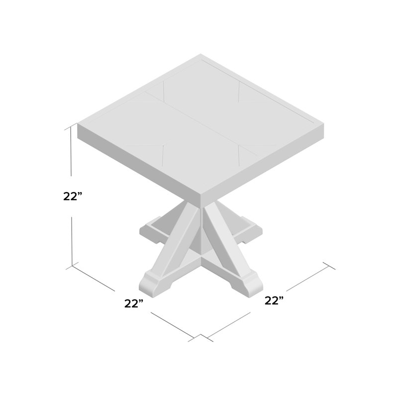 Danny Square Metal Outdoor Side Table , 22.25'' in. W 22.25'' in. D