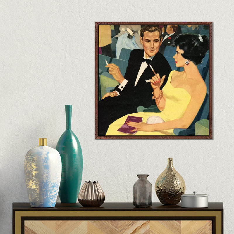 1957 John Bull Magazine Plate 1 Piece Wall Art on Canvas, 45.72 cm H x 45.72 cm W, Classic Wood Framed