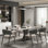 Simple light luxury rectangular dining table sets