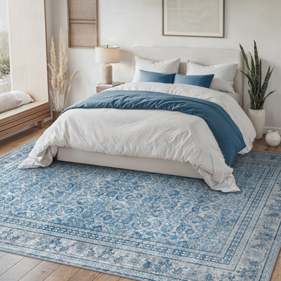 Vintage Look Washable Area Rug