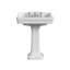 Essex 24.5" Tall White Rectangular Pedestal Bathroom Sink with Overflow-17755861