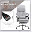 Chaise de bureau avec polyester, pivotante, soutien lombaire, massage, hauteur réglable, appui-tête, repose-pieds