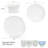 Fitz and Floyd Nevaeh White 12-Piece Lightweight Bone China Dinnerware Set, Service for 4