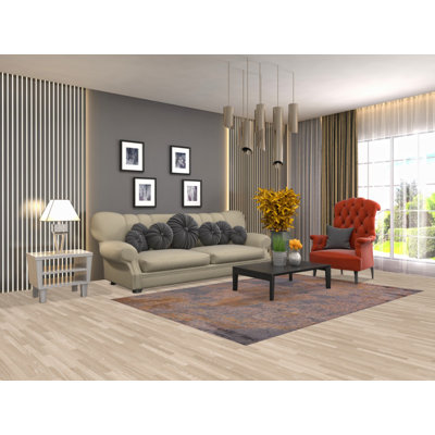 Tapis oriental moderne et abstrait 5 x 8