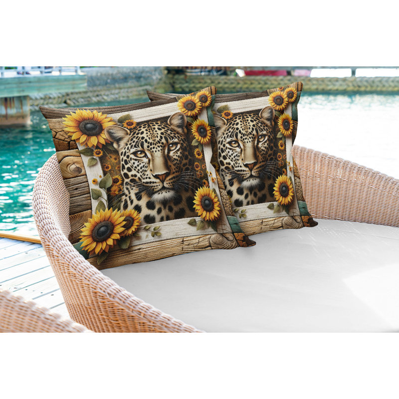Fabric Reversible Throw Pillow, 16"H x 16"W, Square