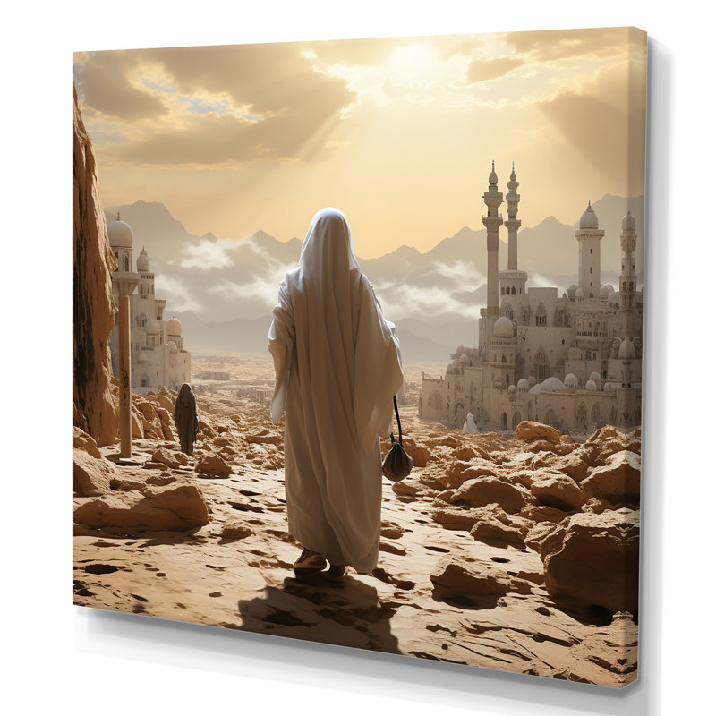 L'islam, pèlerinage du désert Hajj I sur toile, Toile tendue, H 24 po x l 24 po