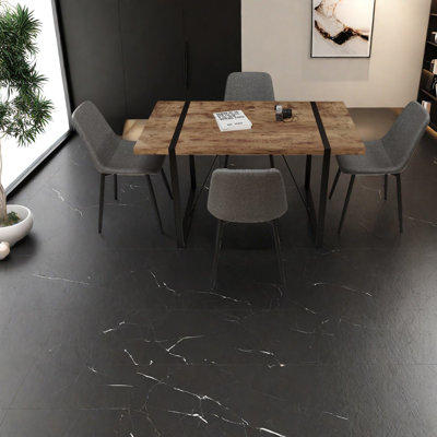 Ensemble de table à manger moderne 5 pièces, bois aggloméré et métal pour la maison