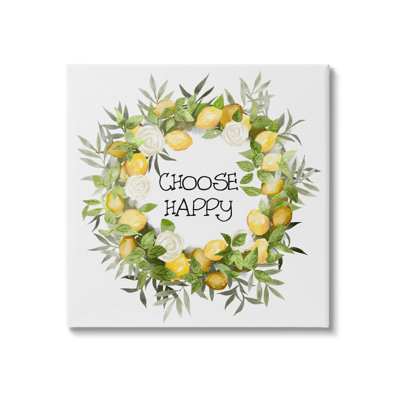 Couronne de roses choisies, "Happy Choisissez", par Ziwei Li - impression