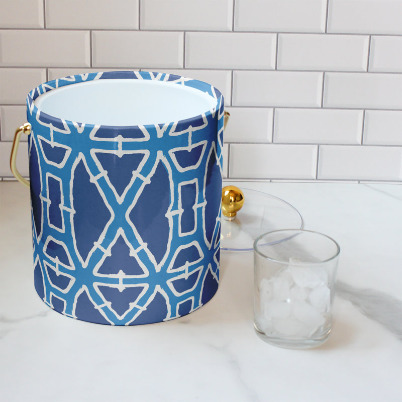 SEAU À GLACE BLEU BAMBOU, Bleu foncé