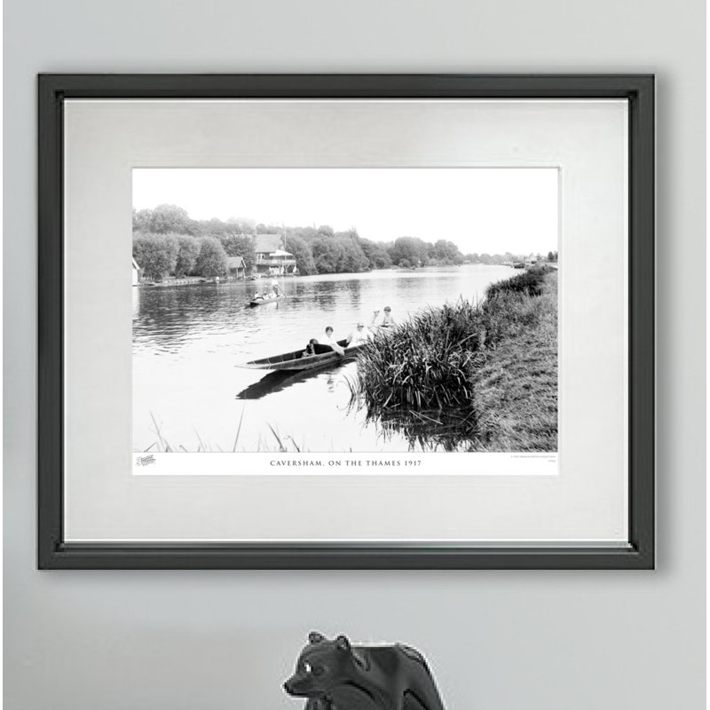 Caversham, On The Thames 1917 - Single Picture Frame Print, 28cm H X 36cm W x 2cm D