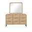 Poignées en métal en bois d'hévéa massif de style contemporain avec commode 1 pièce seulement 9 tiroirs