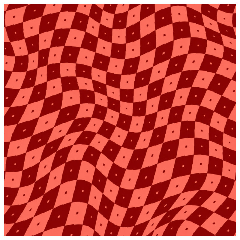 Housses de couette à carreaux ondulés rouges, King