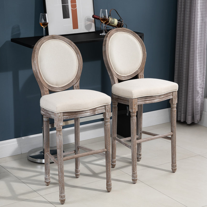 Tabouret de bar 29,5 po Hern, Blanc crème