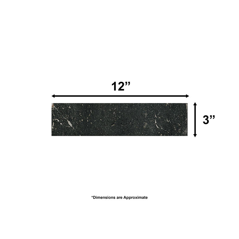 Roma 3 x 12" Matte Subway Grafite Marble Look Tile