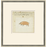 Pig - Sm. Mennonite Ledger Drawing Giclee Print by Soicher Marin Archives