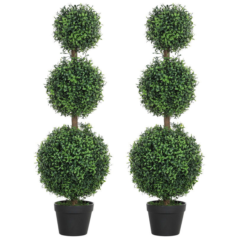 Banasky 100cm Faux Boxwood Topiary in Pot
