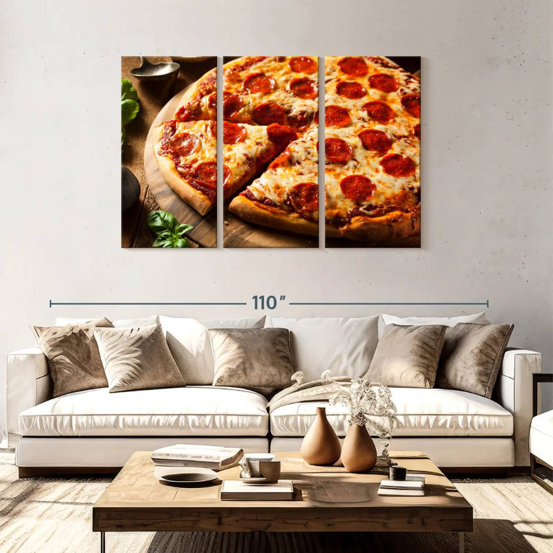 Yerlin, pizza Pepperoni fraîche, H 48 po x l 74 po