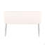 Banc en métal chromé et velours crème
