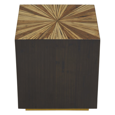 Xena Solid Wood Block End Table