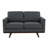 Kernis Modern 2-Seater Loveseat Sofa Upholstered Living Room Couch with Birch Wood Legs, Premium Leather or Mesh Foam Cushions for Home and Living Room-1904411211