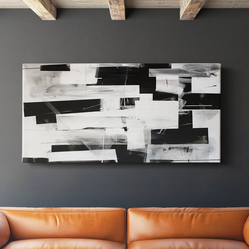 Abstract Series 1 #XVIII-Gallery Wrapped Canvas, 16" H x 32" W