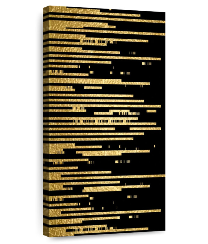 Gold Lines, 48" H x 24" W