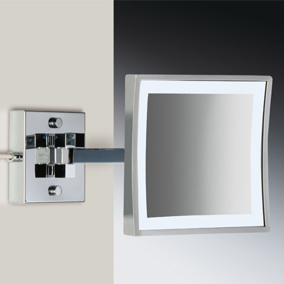 Miroir grossissant mural moderne et contemporain, Chrome