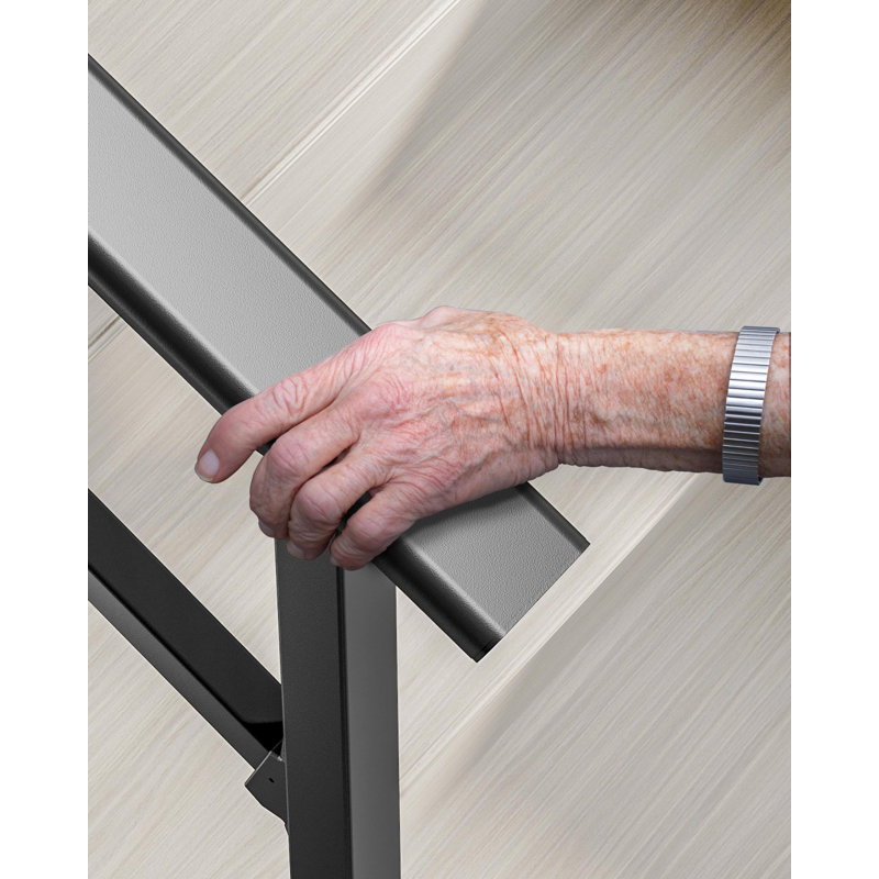 Rampe d'extérieur, rampe d'escalier de 2 à 6 marches, rampes d'escalier de terrasse avec hauteur réglable, rampes de rampe d'extérieur - trousse d'installation de bricolage