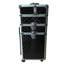 Shiny Diamond Pattern Silver-Edged Three-in-One Black Makeup Case